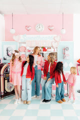 Grown Up Bubblegum Pink Sequin Jacket-Mila & Rose ®