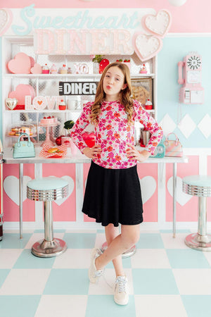 Secret Garden L/S Ruffle Tee-Mila & Rose ®