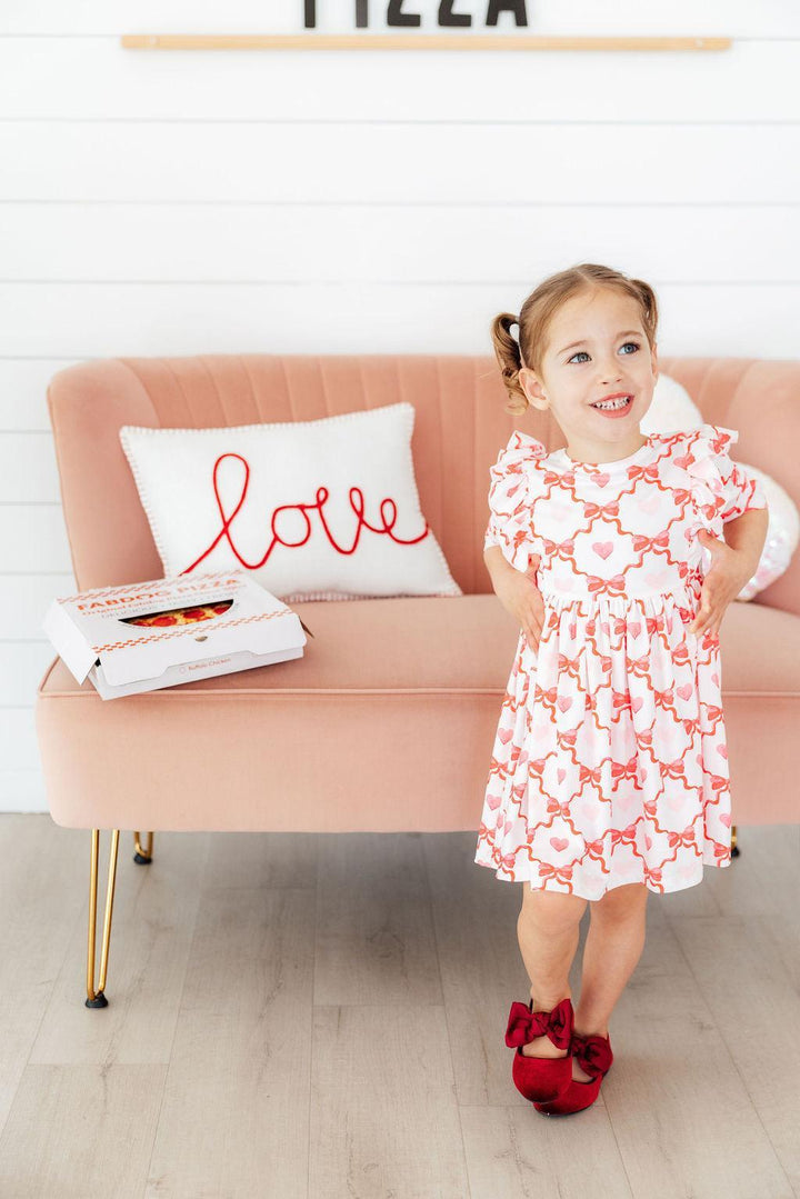 Lovebug 3/4 Sleeve Ruffle Twirl Dress-Mila & Rose ®