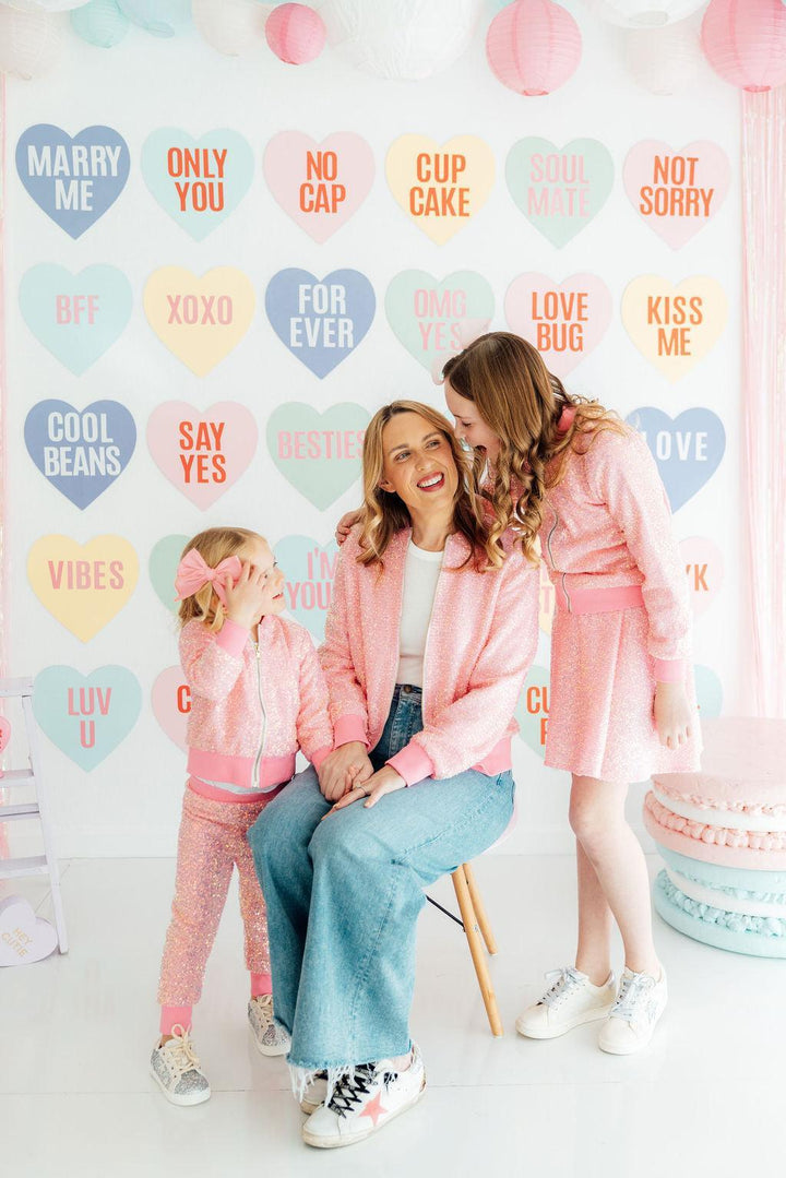 Grown Up Bubblegum Pink Sequin Jacket-Mila & Rose ®