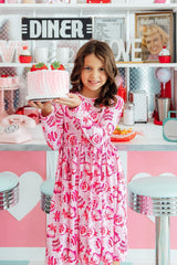 Vintage Cakes L/S Pocket Twirl Dress-Mila & Rose ®