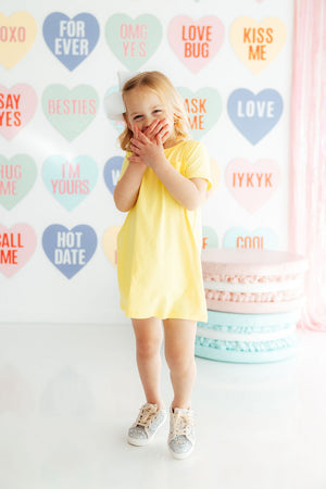 Yellow T-Shirt Dress-Mila & Rose ®