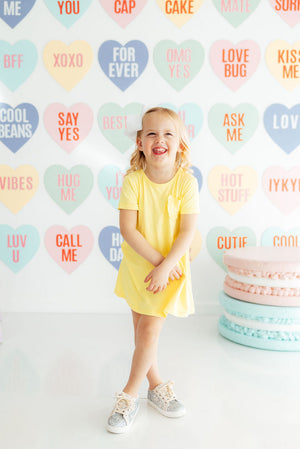 Yellow T-Shirt Dress-Mila & Rose ®
