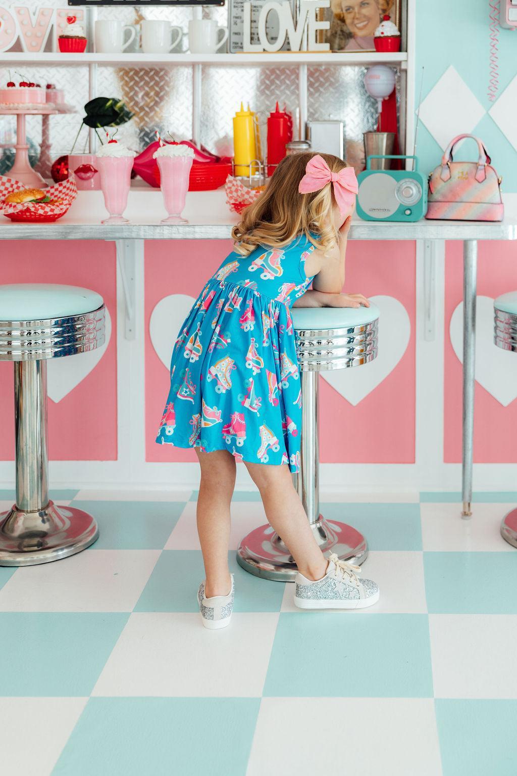 Girls' Let The Good Times Roll Tank Twirl Dress Size: 5/6 By Mila & Rose Girls' Let The Good Times Roll Tank Twirl Dress Size: 5/6 By Mila & Rose