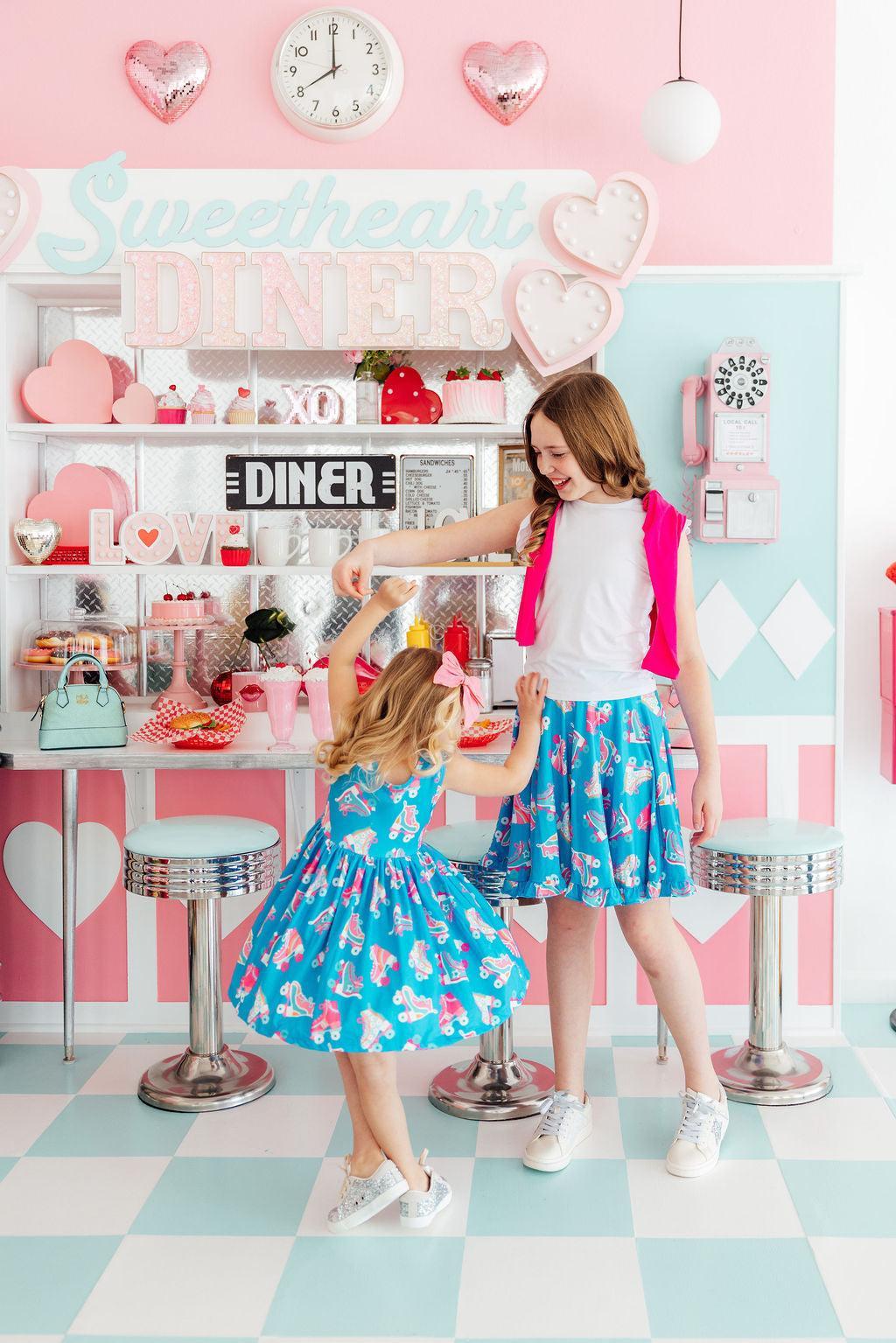 Girls' Let The Good Times Roll Tank Twirl Dress Size: 5/6 By Mila & Rose Girls' Let The Good Times Roll Tank Twirl Dress Size: 5/6 By Mila & Rose