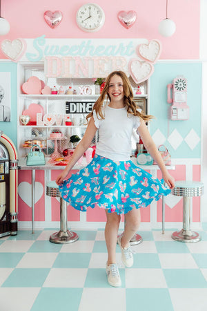 Let the Good Times Roll Ruffle Twirl Skort-Mila & Rose ®