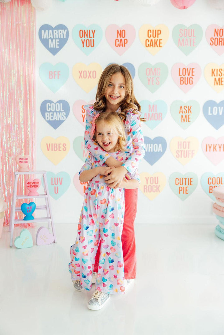 Watercolor Kisses Wide Leg Jumpsuit-Mila & Rose ®