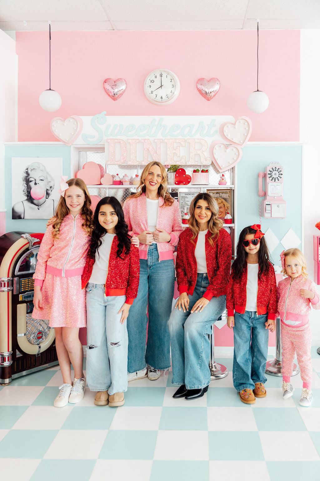 Red Sequin Jacket-Mila & Rose ®