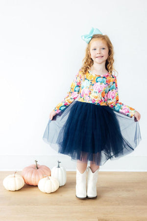 Preppy Patch L/S Tutu Dress-Mila & Rose ®