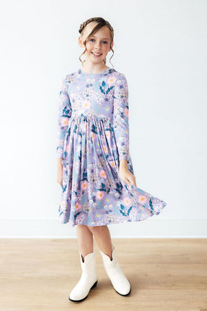 Honeysuckle L/S Pocket Twirl Dress-Mila & Rose ®