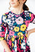 Midnight Floral 3/4 Sleeve Pocket Twirl Dress-Mila & Rose ®