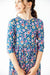Rainforest Blooms 3/4 Sleeve Pocket Twirl Dress-Mila & Rose ®
