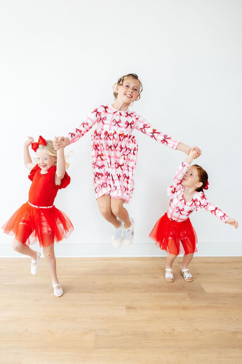 Bow La La L/S Pocket Twirl Dress-Mila & Rose ®