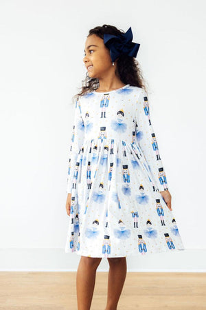 Waltz of the Snowflakes L/S Pocket Twirl Dress-Mila & Rose ®