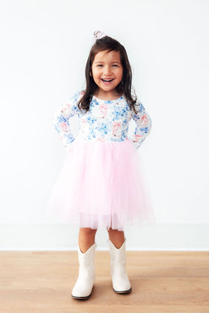 Boots with the Bows L/S Tutu Dress-Mila & Rose ®