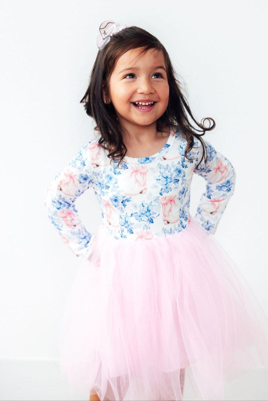 Boots with the Bows L/S Tutu Dress-Mila & Rose ®