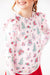 Pink Christmas L/S Ruffle Tee-Mila & Rose ®