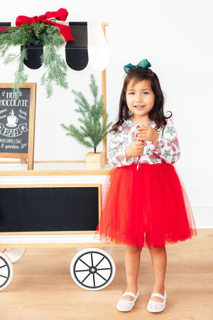 Peppermint Princess L/S Tutu Dress-Mila & Rose ®