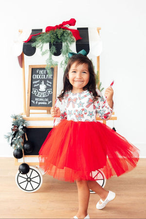 Peppermint Princess L/S Tutu Dress-Mila & Rose ®