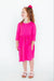Hot Pink 3/4 Sleeve Pocket Twirl Dress-Mila & Rose ®