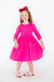 Hot Pink 3/4 Sleeve Pocket Twirl Dress-Mila & Rose ®