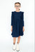 Navy L/S Ruffle Twirl Dress-Mila & Rose ®