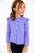 Periwinkle Ruffle Cardigan-Mila & Rose ®