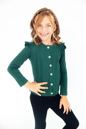 Spruce Ruffle Cardigan-Mila & Rose ®