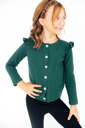 Spruce Ruffle Cardigan-Mila & Rose ®