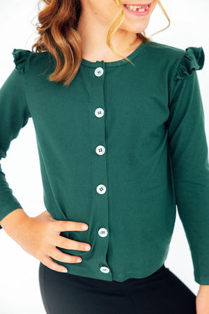 Spruce Ruffle Cardigan-Mila & Rose ®
