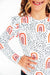 Peach Rainbow L/S Ruffle Tee-Mila & Rose ®