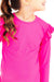 Hot Pink L/S Ruffle Tee-Mila & Rose ®