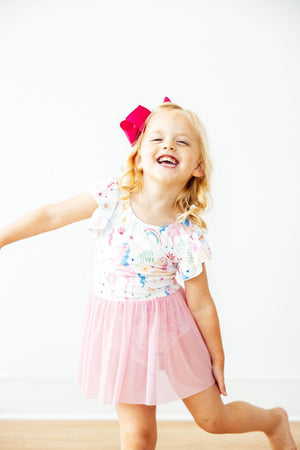 Rainbow Vibes S/S Twirl Leotard-Mila & Rose ®