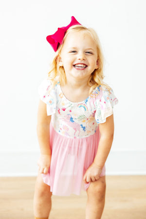 Rainbow Vibes S/S Twirl Leotard-Mila & Rose ®