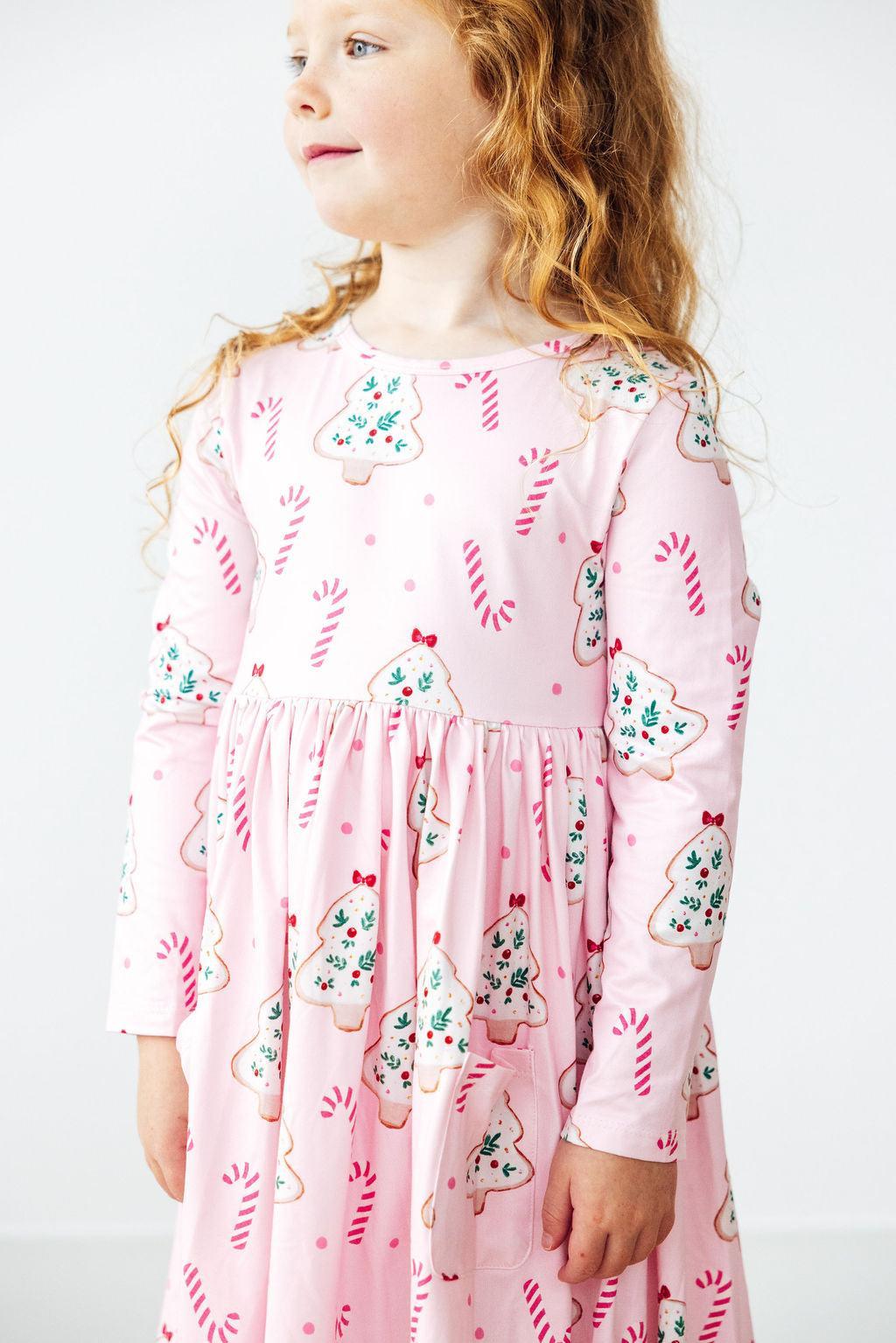 Christmas Cookies L/S Pocket Twirl Dress-Mila & Rose ®