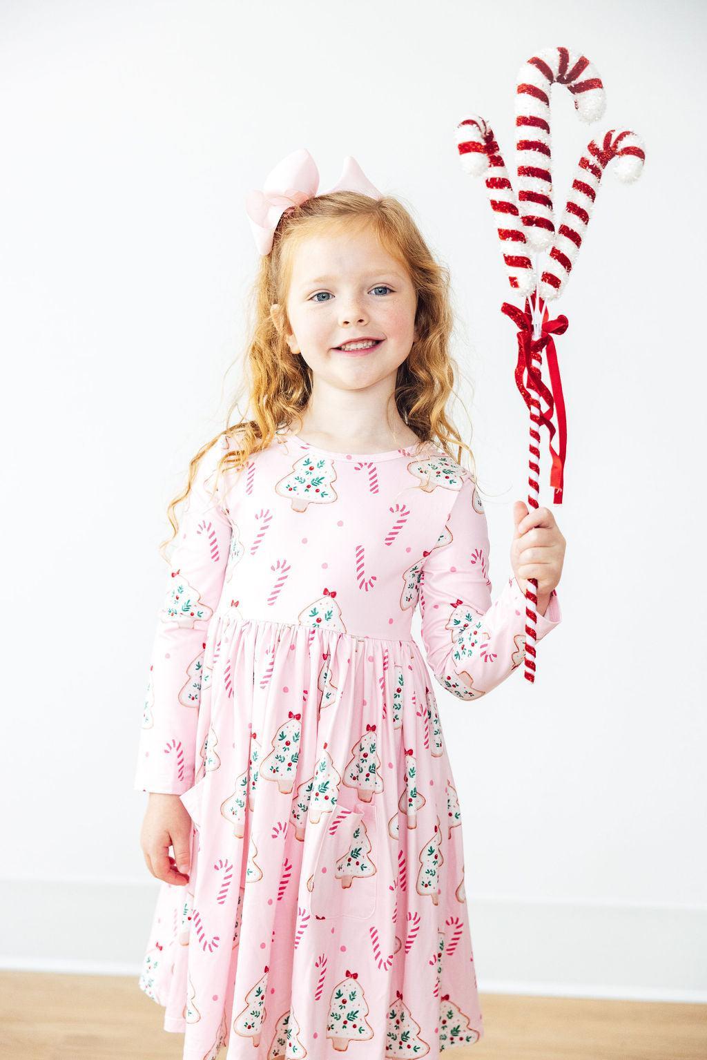 Christmas Cookies L/S Pocket Twirl Dress-Mila & Rose ®