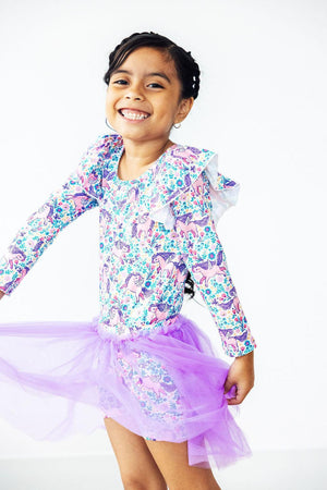 Head in the Clouds L/S Flutter Sleeve Leotard-Mila & Rose ®