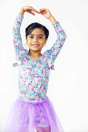 Head in the Clouds L/S Flutter Sleeve Leotard-Mila & Rose ®