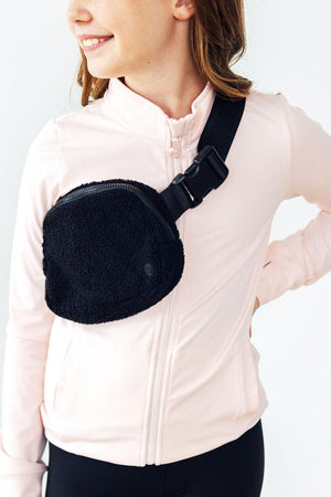 Black Fleece Belt Bag-Mila & Rose ®