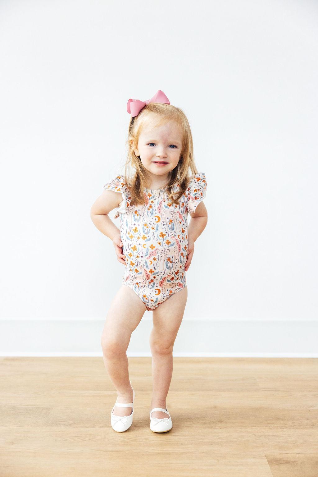 Unicorn Soiree S/S Flutter Sleeve Leotard-Mila & Rose ®