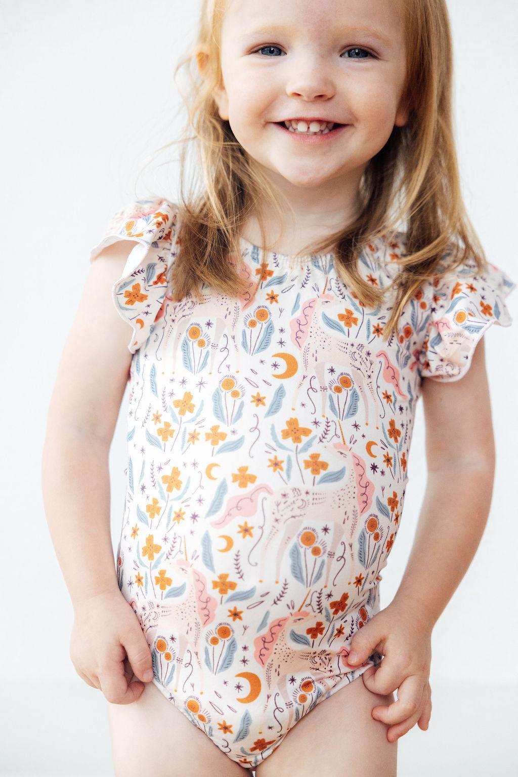 Unicorn Soiree S/S Flutter Sleeve Leotard-Mila & Rose ®