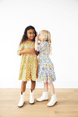 Garden Groove Smocked Ruffle Dress-Mila & Rose ®