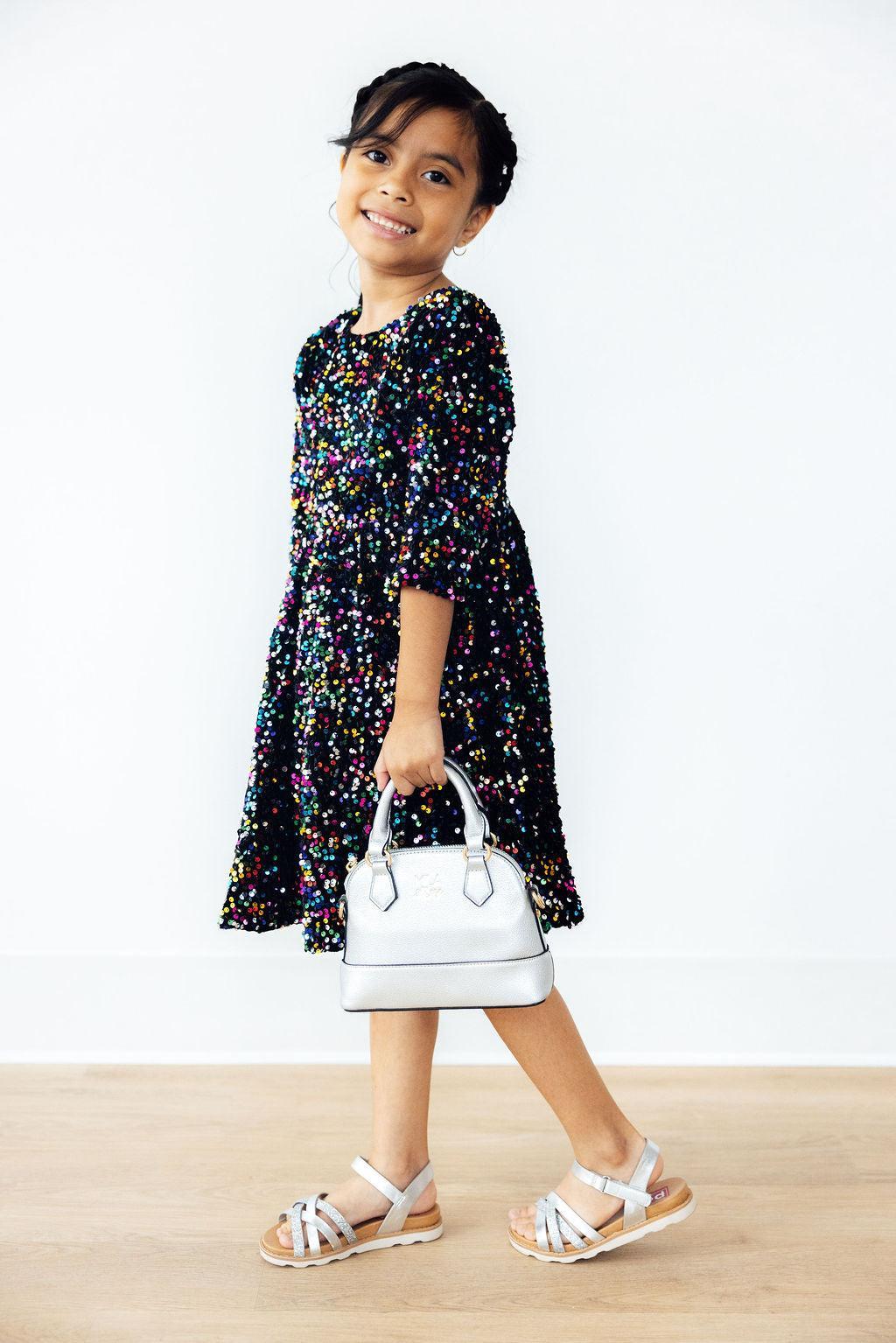 Confetti Velvet Sequin Dress-Mila & Rose ®