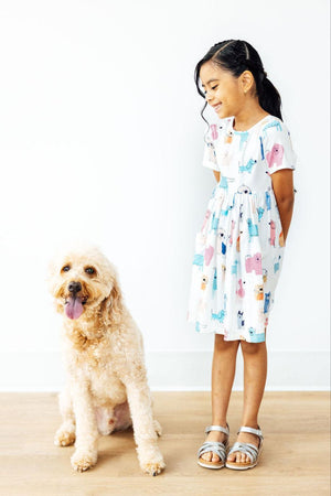 Puppy Pals S/S Pocket Twirl Dress-Mila & Rose ®