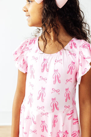 (V) Twirling en Pointe S/S Twirl Leotard-Mila & Rose ®