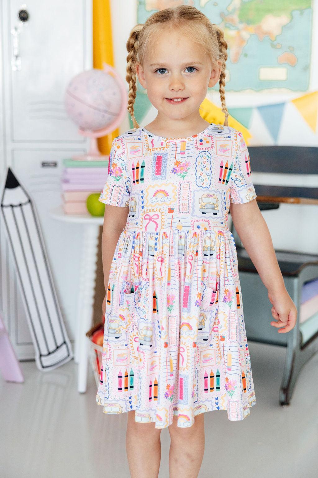 mila and rose dresses Pop QuizFill in the blank:, My daughters back-to-school style is __________., Classic? Twirly? Bright? Girly?, No matter her style, theres a back-to-school look with her name written all over Full skirt makes twirling extra fun Back to School Dresses |