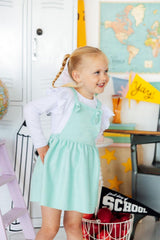 Mint Faux Suede Pinafore-Mila & Rose ®