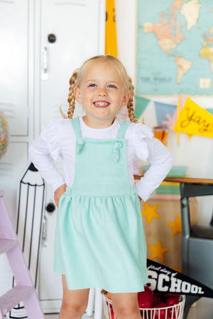 Mint Faux Suede Pinafore-Mila & Rose ®