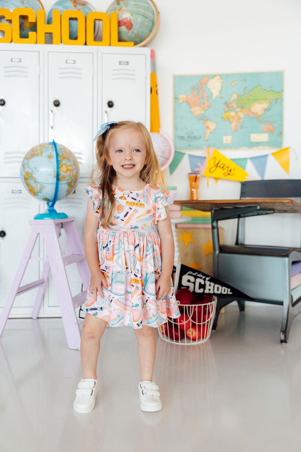 Class Act Flutter Sleeve Twirl Dress-Mila & Rose ®