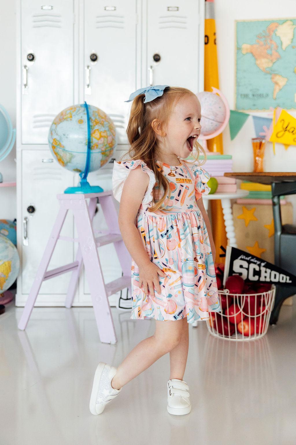Class Act Flutter Sleeve Twirl Dress-Mila & Rose ®